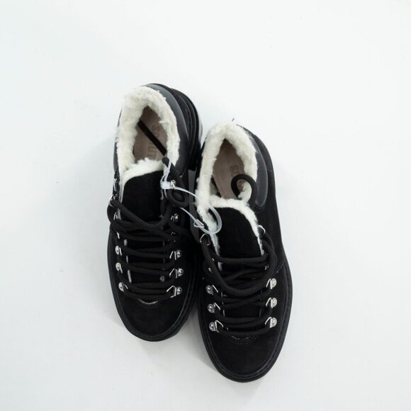 Schutz Lucille Suede & Shearling Bootie | Black | NWT | 6B - Picture 3 of 9